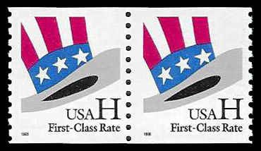 PCBstamps   US #3264 Coil Pair (2x33c)Uncle Sam's Hat, MNH, (12)