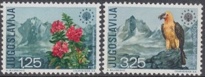 YUGOSLAVIA Sc # 1042-3 CPL MNH - NATURE PROTECTION, VULTURE