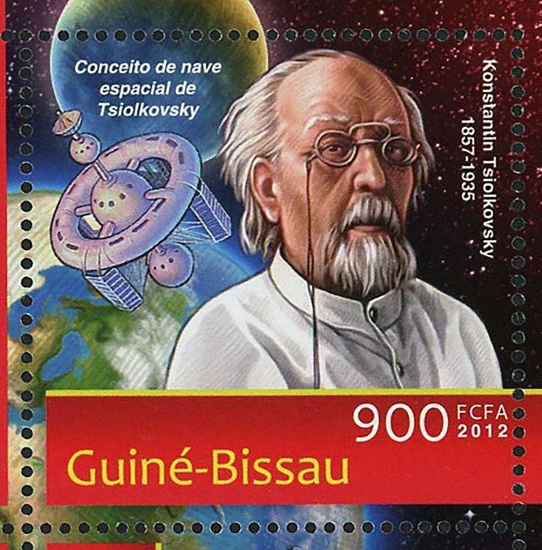 Soviet Space Stamp Konstantin Tsiolkovsky Gagarin Vostok 3KA S/S MNH #6312-6315