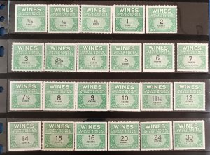 Cordials, Wines, ETC. Stamps - Offset Printing - Unused - Lot - 1942,1951-54