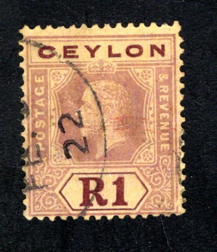 Ceylon #210, F/ VF, Used,  CV $4.25 ....  1290177