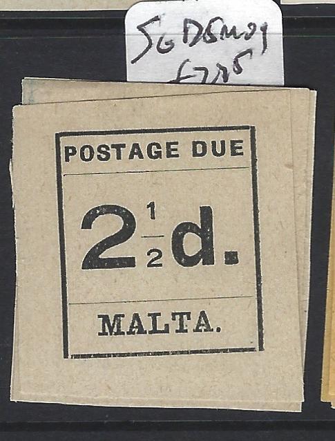 MALTA (P0606B) POSTAGE DUE 2 1/2D     SG D 5   MOG