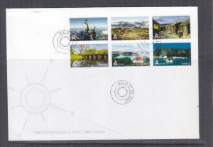 NORWAY, 2007 Tourism set of 6 unaddressed Illustrated fdc
