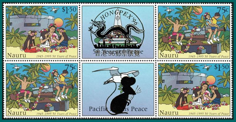 Nauru 1996 Peace, Hongpex, MNH 436b,436c,SG442a