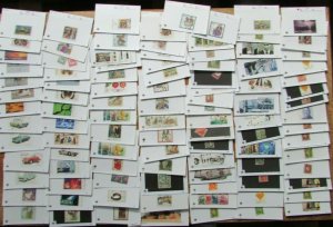 Worldwide asst lot 103 cards Used stamps CV approx. $275 F-VF average  No junk