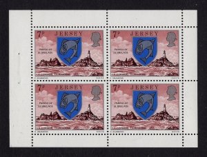 Jersey  #141a  1976  MNH 7p arms   booklet pane of 4