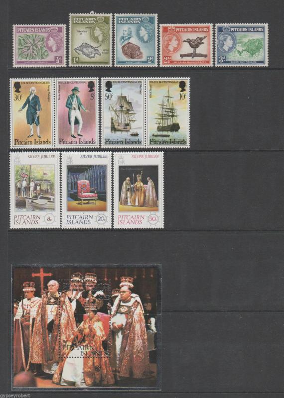 PITCAIRN ISLANDS  Queen Elizabeth Era collection  -values inccluded