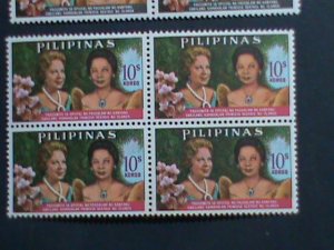 ​PHILIPPINES-1965-SC#931-4 VISIT OF PRINCESS BEATRIX-NETHERLANDS -MNH BLOCKS-