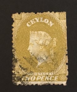 Ceylon, Sc.# 49e, used, CV $14