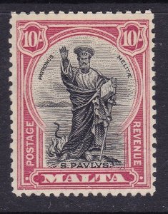 Malta Scott 183,  1930 St. Paul with Postage & Revenue 10/,  VF MLH Scott $120