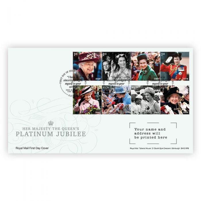 Stamps Great Britain 2022 - Her Majesty The Queen's Platinum Jubilee First Day C