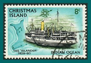 Christmas Island 1972 Ships 1,  8c used #46,SG44