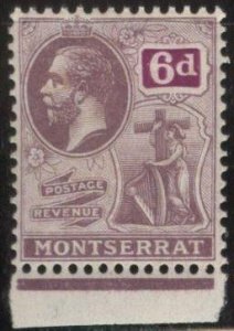 Montserrat 68? (or 49?) (mhr) 6p George V, dull vio & red vio (1923? or 1913)