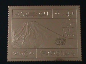 FUJEIRA- MOUNT FUJIYAMA- RARE GOLD STAMP MNH- VF-LAST ONE WE SHIP TO WORLWIDE