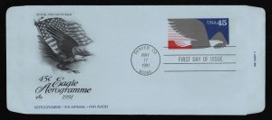 #UC63 45c Eagle, Art Craft H/C FDC **ANY 5=FREE SHIPPING**