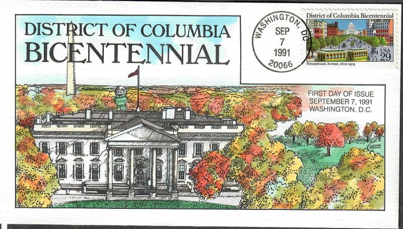 US Collins FDC SC#2561 District Of Columbia Bicentennial