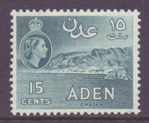 Aden Scott 50 - SG53, 1954 Elizabeth II 15c MH*