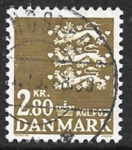 DENMARK 1972-78 2.80k Small State Seal Issue Sc 500 VFU