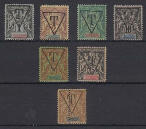 FRANCE NEW CALEDONIA 1894-1900 POSTAGE DUE 6 STAMPS FOURNIER FORGERIES (€1,180) 