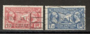 FRANCE - USED SET - Mi.No. 224/225 - 1927.