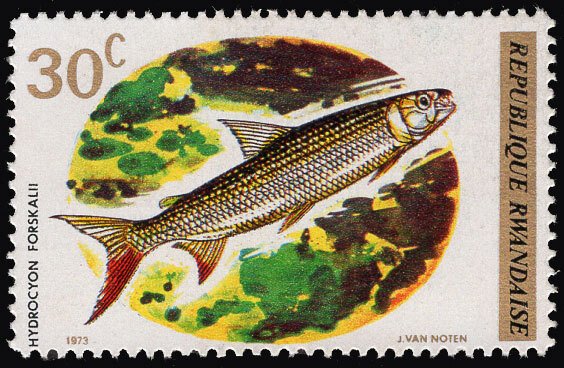 Rwanda 1973 Little triggerfish African Fish 30c Scott.542 MNH