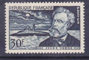 France 770 MNH OG 1955 Jules Verne & Nautilus 50th Death Anniversary Issue