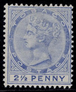 TOBAGO QV SG16, 2½d dull blue, LH MINT. Cat £65.