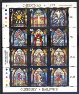 Guernsey 1993 Stained Glass Windows set SG622/633 Unmounted mint