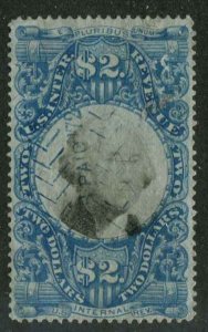 USA SC# R123  Revenue $2.00 Cut cancel, small thin see scan of back