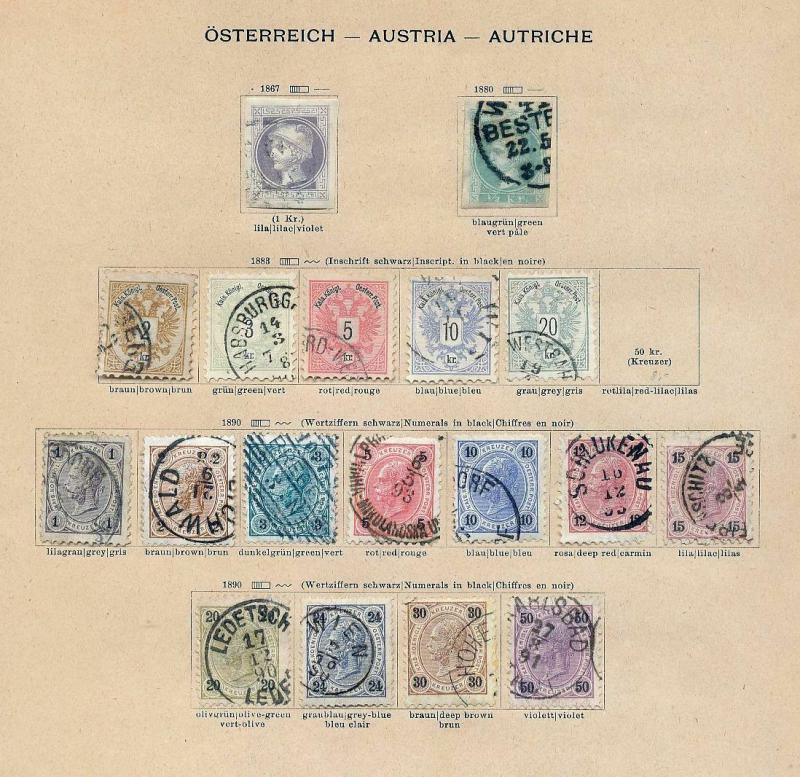 AUSTRIA 1850s/1910 Imperf Dues Officials Used Collection(120+Items) JJ787