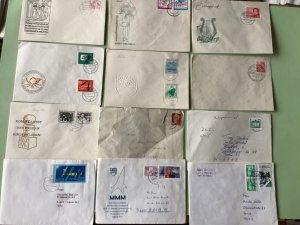 German Democratic Republic 12  postal stamps covers Ref A1652