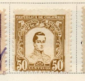 Colombia Antioquia 1899 Early Issue Fine Mint Hinged 50c. 175806