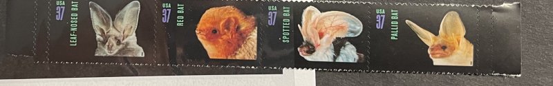 US 2002 American Bats strip of 4 3664a MNH OG 4 designs