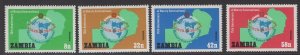 ZAMBIA SG306/9 1982 75th ANNIV OF THE ROTARY MOVEMENT MNH