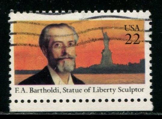 2147 US 22c FA Bartholdi, used