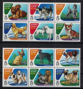 SOLOMON ISLANDS 2016 - Dogs breeds / complete set MNH (3 scans)