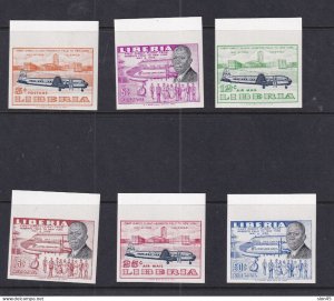 Liberia 1957 Color proofs 1st direct flight to New York Imperf 15997