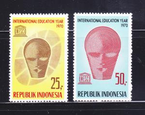 Indonesia 795-796 Set MH UNESCO