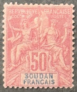 DP Stamps, French Sudan, 1894-1900, SC 16, Hinged, VF