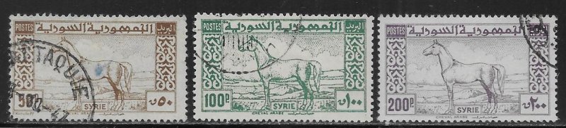 Syria 325-327 Arab Horse set Used