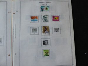 Sri Lanka 1973-1989 Stamp Collection on Album Pages