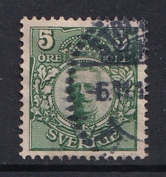 Sweden   #70   used  1911  Gustav V  5o  Wmk. crown