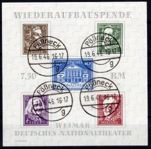 Soviet Zone: Thuringia Souvenir Sheet Used pls. read