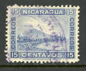 Nicaragua 1900 Momotombo 15¢ Ultra Scott # 128 VFU W332 ⭐☀⭐☀⭐