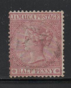 Jamaica Sc 13 1872 1/2 d claret Victoria stamp used