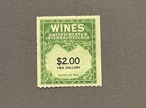 RE174, $2.00 Cordials, no gum as issued, CV $5.75
