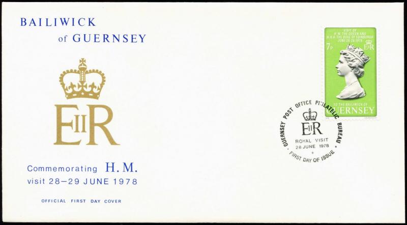 Guernsey 1978 Royal Visit First Day Cover