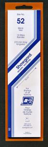 Showgard Stamp Mount Size 52/215mm - BLACK - Pack of 15 (52x215  52mm)  STRIP