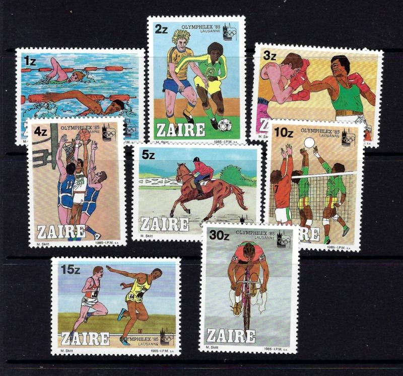 Zaire 1182-89 NH 1985 Sports 