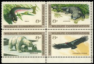 US Sc 1427-30 F-VF/MNH Se Tenant Block - 1971 Wildlife Conservation